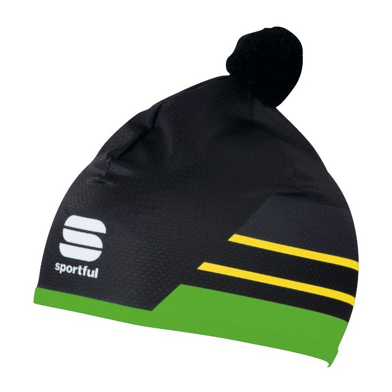 Bonnet léger Sportful Squadra Light Race Hat noir - vert fluo Bonnet léger Sportful Squadra Light Race Hat noir - vert fluo